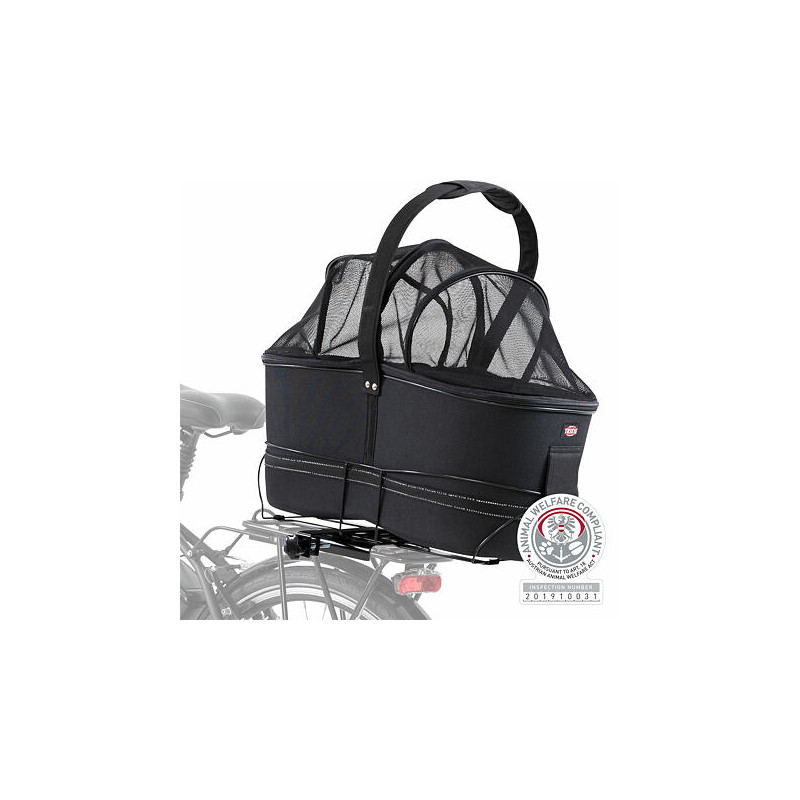 Přepravka na kolo LONG na široký nosič 29 x 49 x 60 cm černá