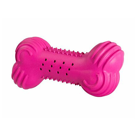 Chrastící kost přírodní guma 11 cm HipHop