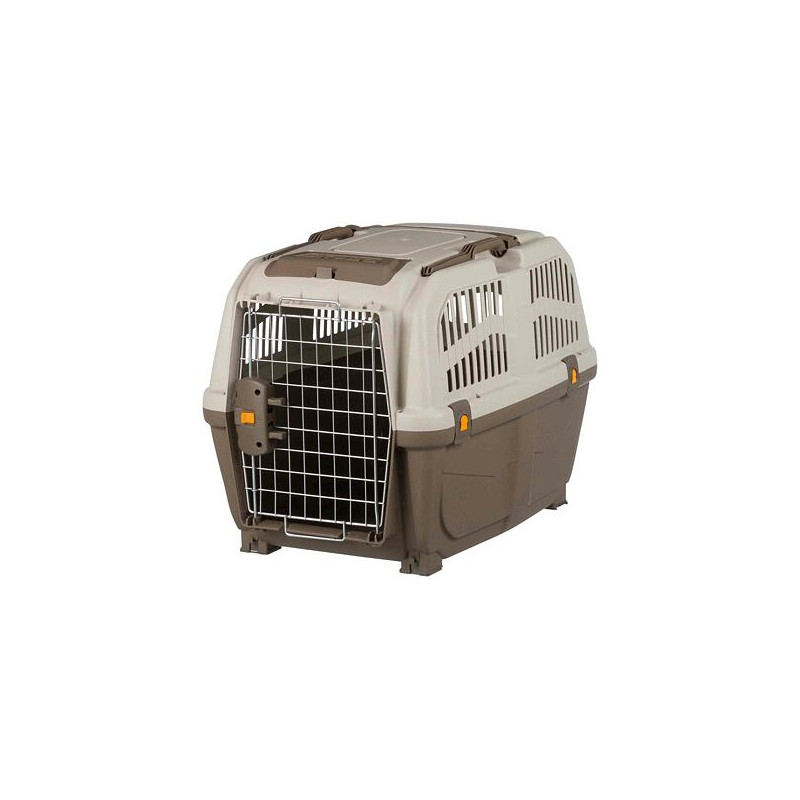 Transportní přepravka SKUDO 4, S-M, 48x51x68cm tmavě šedá/písková