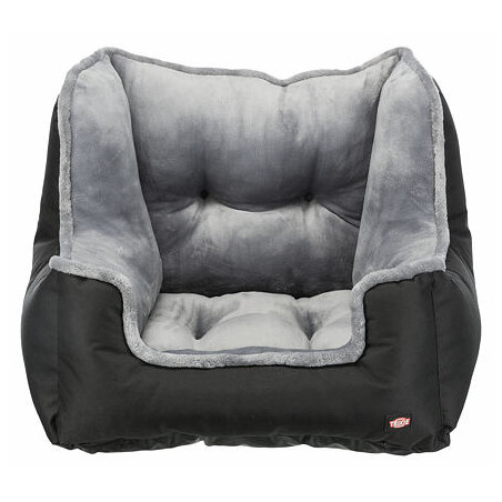 Autosedačka/cestovní pelech pro psy, 50 x 40 x 50 cm, černá/šedá