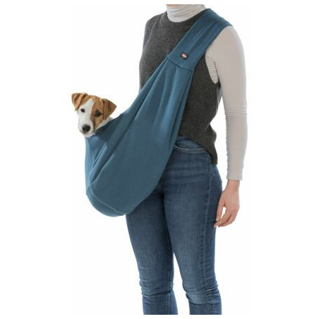 SOFT front carrier - přední látkové nosítko/taška, 22 x 20 x 60 cm, modrá/šedá