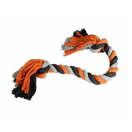 Uzel HipHop bavlněný 2 knoty, šedá - tm.šedá, oranžová