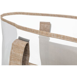 Transportní síťovaná taška MARY, 53 x 30 x 20 cm, nosnost 6 kg, písková