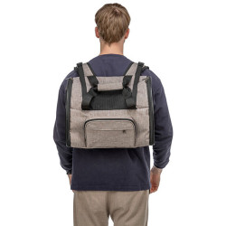 Transportní batoh SHIVA, 41 x 30 x 21 cm, do 8 kg, hnědá/béžová