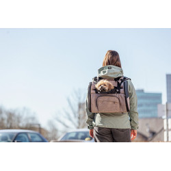 Transportní batoh SHIVA, 41 x 30 x 21 cm, do 8 kg, hnědá/béžová