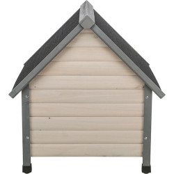 Natura bouda pro psa se sedlovou střechou, L: 96 x 105 x 112 cm, šedá